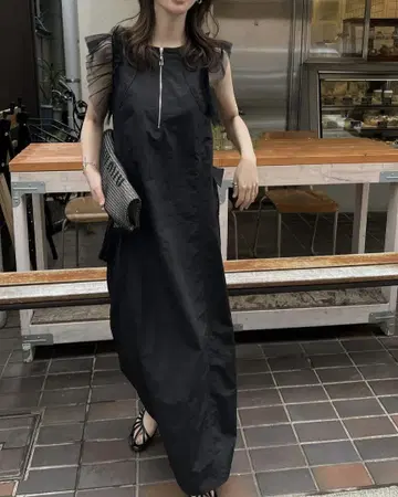 tulle frill no sleeve nylon zip OP