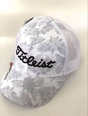 Titleist 메쉬 캡 플라워 패턴 화이트