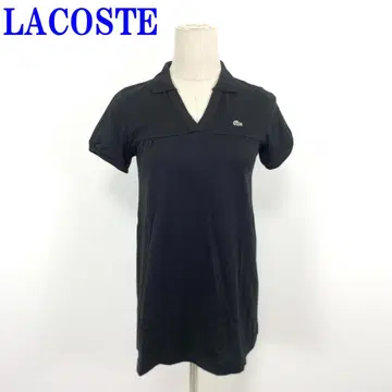 LACOSTE 라코스테 피케 셔츠 블랙 검정 면 100% 38 C3512