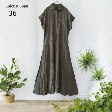 spick&span 큐프라 린넨 원피스 36 스픽 앤 스팬