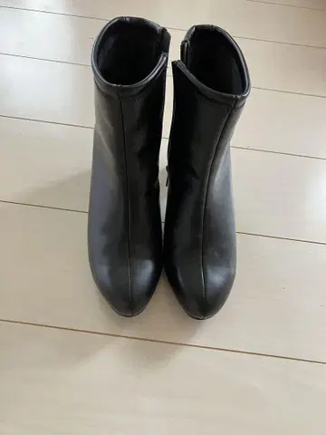 블랙 지퍼 부츠 사이즈 부츠 여성용 블랙 빅 사이즈
