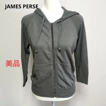 JAMES PERSE 그레이 지퍼 후드티 WXI28884 인기