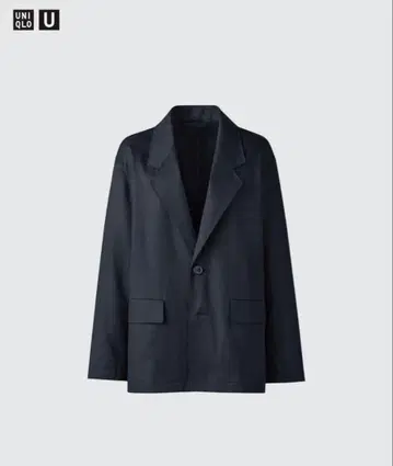 유니클로 U 코튼 블렌드 자켓 S 다크 그레이 (네이비)