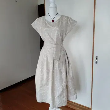 기모노 리메이크 화이트 오시마 명주 원피스