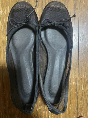 PUAL CE CIN 블랙 메쉬 시어 발레 슈즈 37 레페토