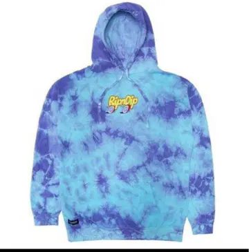 Ripndip 후드티 청보라 타이다이 꽃무늬 구제 의류