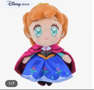 디즈니 스토어 안나 봉제 인형 키링 키체인 TINY FROZ