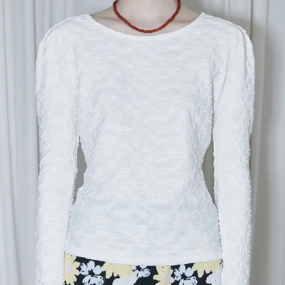 SINOON | 시눈 Sinoon Ribbon Puff Long Sleeve on Bunjang