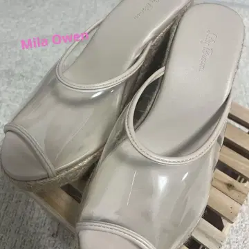 클리어 웨지 힐 샌들 Mila Owen 22.5cm