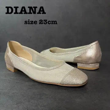 다이애나 DIANA 플랫슈즈 골드 라메 23cm 새상품급