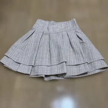 미셸 마카롱 라메 트위드 슬림 레그 스커트 베이지 S 사이즈
