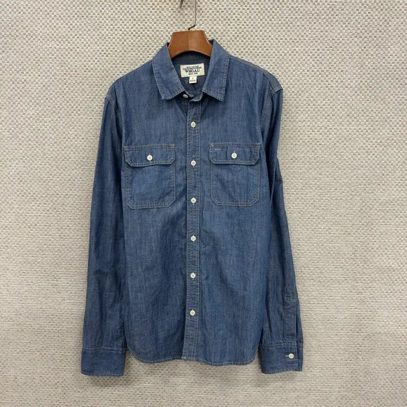 【韓国WHO.A.U フーアーユー】Steve Denim Short Sleeve Shirts Steve Denim Short Sleeve Shirts - 후아유닷컴