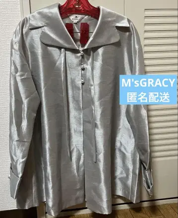 엠즈 그레이시 광택 블라우스 9호 새상품 긴팔 새틴 고급스러움