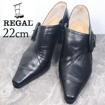 [새상품급] REGAL 리갈 22 펌프스 부티 가죽 사이드 지퍼 블랙