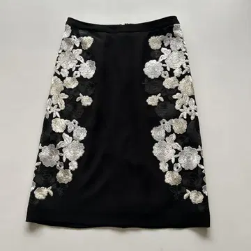 Diane von Furstenberg 꽃 자수 스커트 럭셔리 포멀 0
