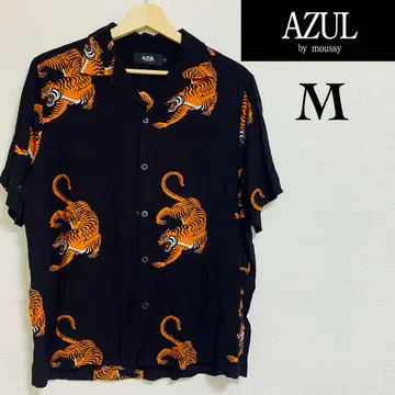 AZUL by moussy 호랑이 프린트 반팔 셔츠 M