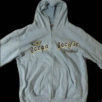 Ocean Pacific 풀 지퍼 후드티 라이트 블루