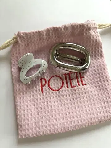 potete 포테테 오벌 머리핀 헤어 클립 복조리 세트