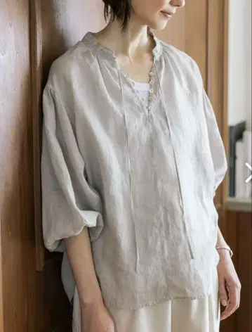 카나코 씨와 함께 만든 2WAY 린넨 블라우스