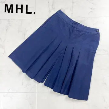 MHL. 플리츠 큐롯 팬츠 네이비 사이즈 2*ED728