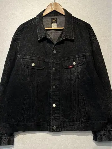 80's Lee USA제 선염 블랙 데님 자켓 XL