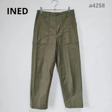 이네드 캐주얼 팬츠 와이드 카키 S 사이즈 상당 심플 예쁜