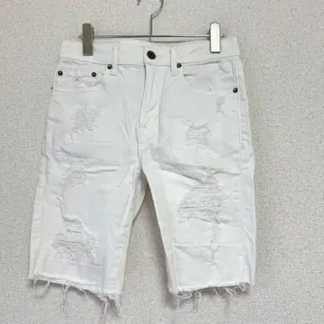 AMERICAN EAGLE 데미지 가공 숏팬츠 화이트 US28