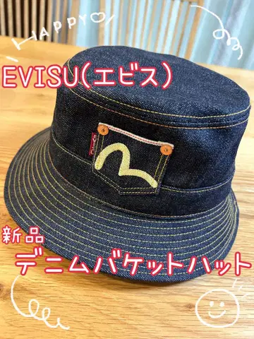 EVISU 데님 버킷 햇 새상품