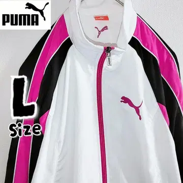 PUMA 푸마 트랙 자켓 L 화이트 핑크 블랙 긴팔 여성용