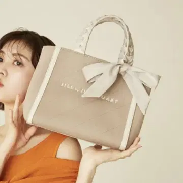 JILL BY JILLSTUART 트리밍 핸들 백 모카 완판 색상