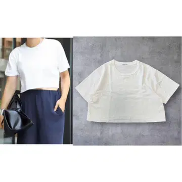 에브리데이 아이라이크 Cropped 티셔츠 화이트 23SS 숏 기장