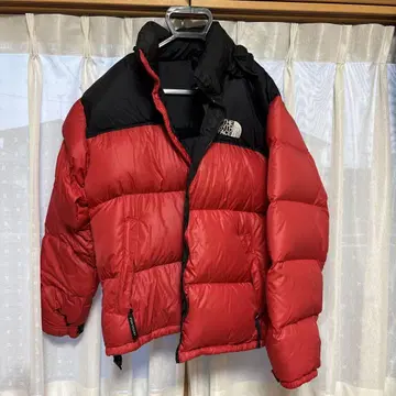 THE NORTH FACE 다운 자켓 남성용 L 레드/블랙
