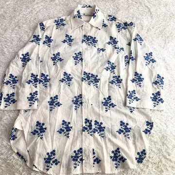 ZARA 자라 꽃무늬 자수 셔츠 S