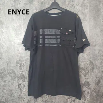 ENYCE (에니체) 유니크 포켓 디자인 티셔츠 XL 블랙