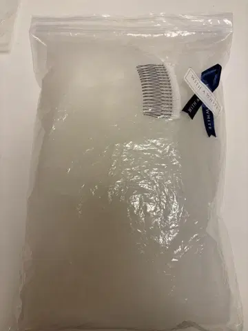아루이즈 웨딩 플레인 튤 롱 베일 (글로브 포함)