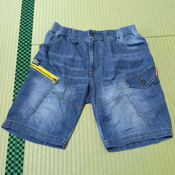 바틀 데님 하프 팬츠 작업옷