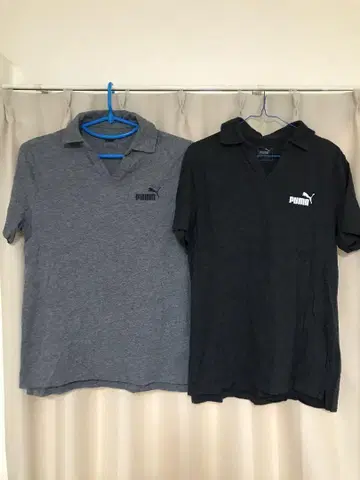 인기 상품, 푸마, 피케 셔츠, 코튼 100%, L 사이즈, 2장 세트