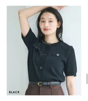 베이스먼트 온라인 반팔 니트 가디건