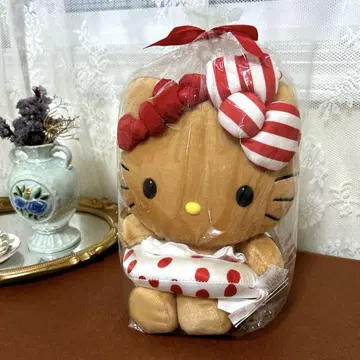 초레어 산리오 키티 일광화상 강글로 튜브 마스코트 도트