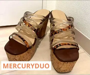 MERCURYDUO 클리어 튜브 웨지 샌들