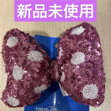 [미사용 새상품] 디즈니 미니 머리끈 리본 핑크