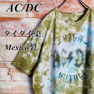 [레어] AC/DC 에이씨디씨 밴딩 티셔츠 타이다이 구제 의류 L
