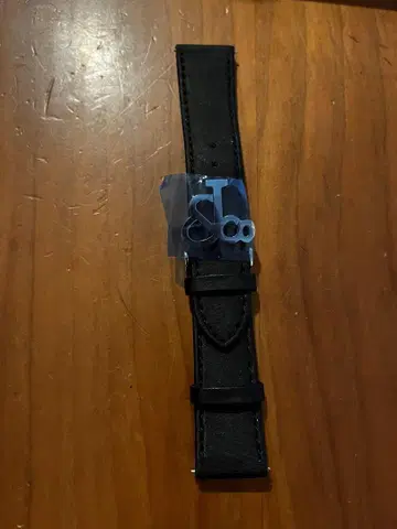 JAKOB 블랙 가죽 시계 밴드 20mm
