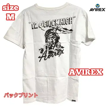 AVIREX 12 O'CLOCK HIGH 티셔츠 M 사이즈 반팔 화이트