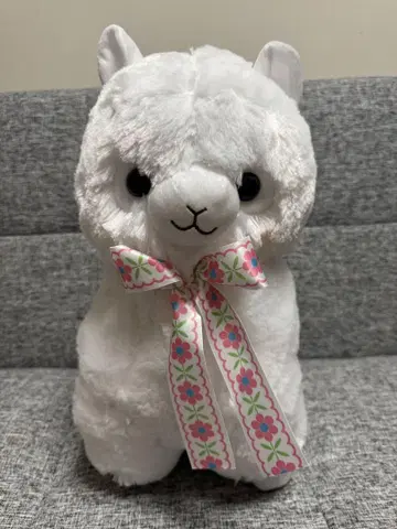 화이트 알파카 봉제 인형