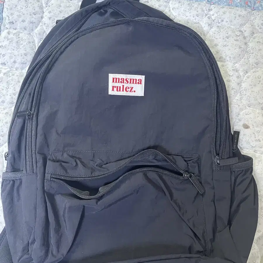 ★masmarulez★ Layered backpack _ black 에어팟파우치세트] Layered backpack _ black : Masmarulez