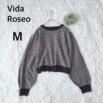 Vida Roseo 스웨터 긴팔 숏 기장 블랙 브라운 화이트 M 캐주얼