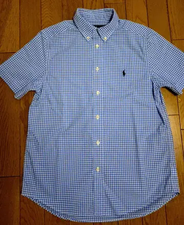 Ralph Lauren 체크 무늬 반팔 셔츠 160