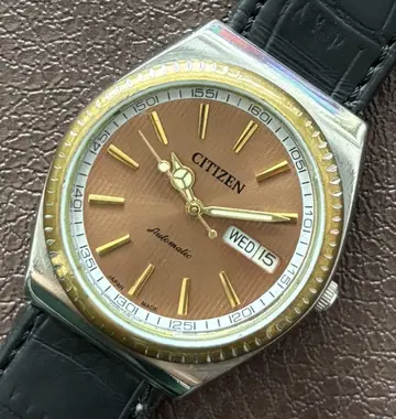 빈티지 CITIZEN 손목시계 기계식 자동 감기 골드 남성용 손목시계