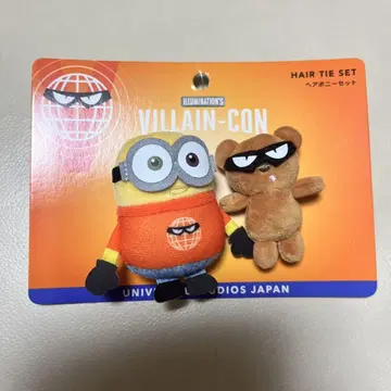 USJ 미니언즈 신어트랙션 하차메차 미션 헤어 포니 세트